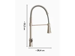 baliv Einhebelmischer<Küchenarmatur KI-1172 Edelstahloptik Edelstahl-Optik