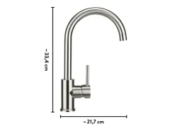 baliv Küchenarmatur KI-1832 Edelstahloptik Edelstahl-Optik