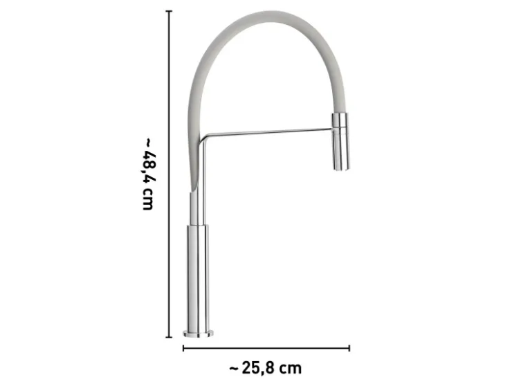 baliv Küchenarmatur KI-1331 Chrom Grau