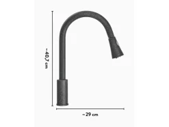 baliv Einhebelmischer<Küchenarmatur KI-1300 Schwarz Granitoptik