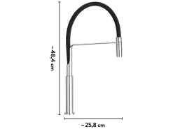 baliv Einhebelmischer<Küchenarmatur KI-1330 Chrom Schwarz