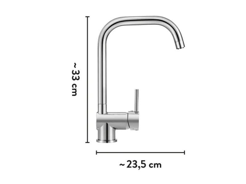 Niederdruck-Küchenarmatur KI-1060 N Chrom Einhebelmischer