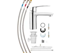 Niederdruck Waschtischarmatur WT-300 N Chrom Einhebelmischer