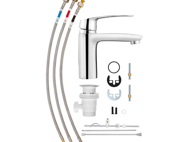 Niederdruck Waschtischarmatur WT-300 N Chrom Einhebelmischer