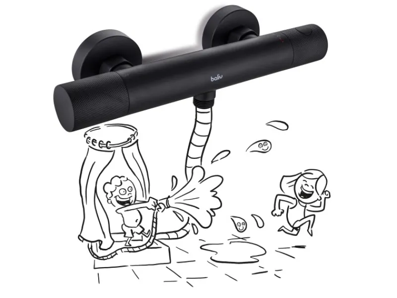New Thermostat-Duscharmatur DU-2060 Schwarz Einhebelmischer