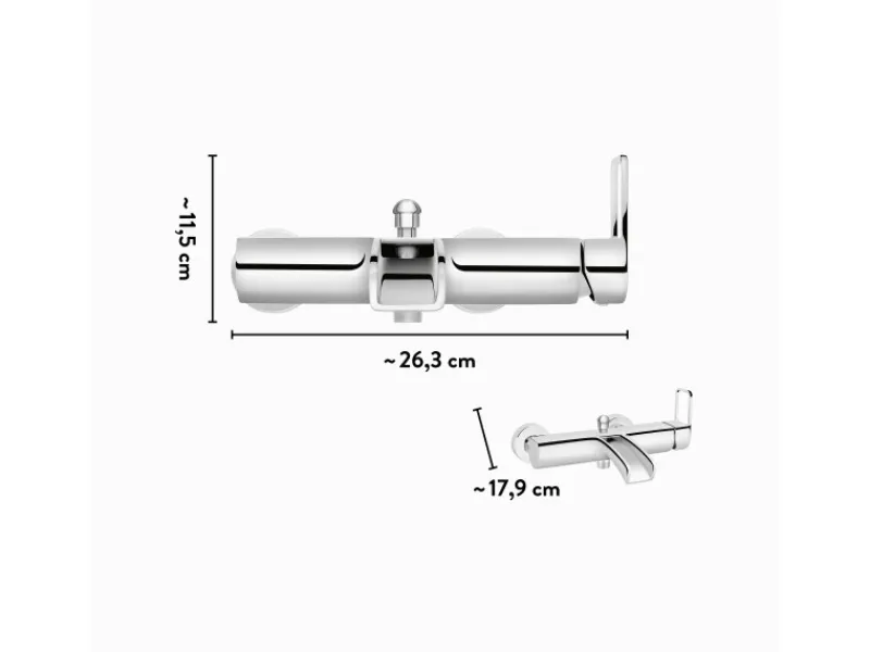 Sale Wannenarmatur WA-2510 Chrom Einhebelmischer