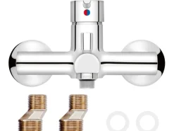 Hot Wannenarmatur WA-5150 Chrom Wandauslaufventil|Einhebelmischer