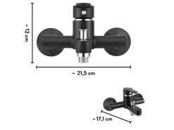 baliv Einhebelmischer<Wannenarmatur WA-5891 -Matt Schwarz
