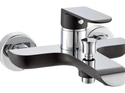 baliv Wannenarmatur WA-5071 Schwarz-Chrom