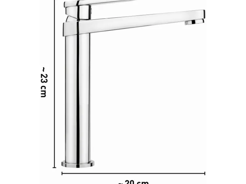 Discount Waschtischarmatur WT-191 Chrom Einhebelmischer