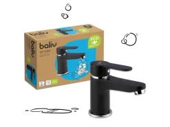baliv Einhebelmischer<Waschtischarmatur WT-5891 Einhebel Schwarz-Matt Black
