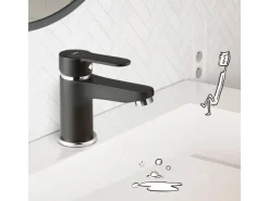 baliv Einhebelmischer<Waschtischarmatur WT-5891 Einhebel Schwarz-Matt Black