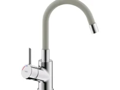 baliv Einhebelmischer<Waschtischarmatur WT-521 -Chrom Grau