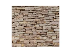 Banjado Kochfelder|Herdabdeckungen<Herdabdeckplatte Glas 1 Teilig 60x52CM Schneidebrett Herdabdeckung Mit Motiv Stadtmauer