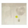 Banjado Kochfelder|Küchenrückwände<Herdabdeckplatte Glas 2 Teilig Je 30x52CM Schneidebrett Herdabdeckung Mit Motiv Flüchtiges Glück
