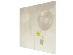 Banjado Kochfelder|Küchenrückwände<Herdabdeckplatte Glas 2 Teilig Je 30x52CM Schneidebrett Herdabdeckung Mit Motiv Flüchtiges Glück