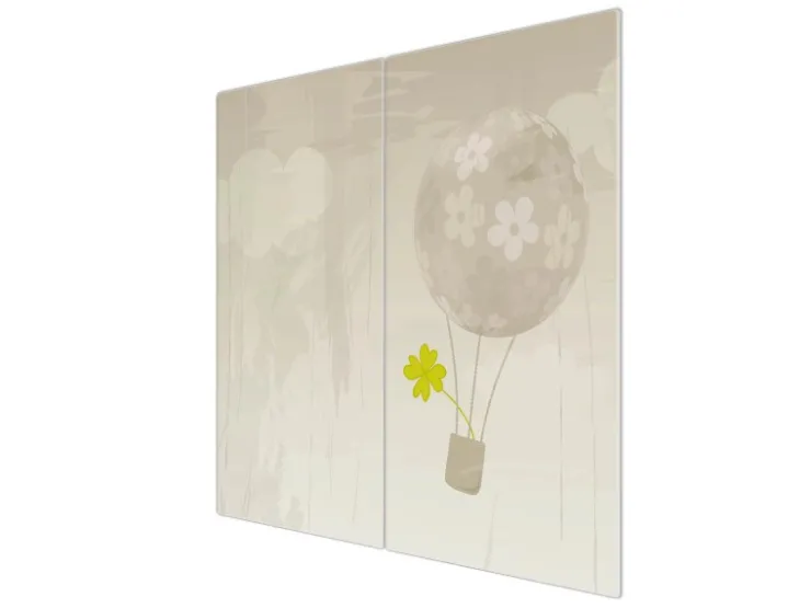 Banjado Kochfelder|Küchenrückwände<Herdabdeckplatte Glas 2 Teilig Je 30x52CM Schneidebrett Herdabdeckung Mit Motiv Flüchtiges Glück