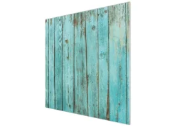 Outlet Banjado Herdabdeckplatte Glas 1 Teilig 60x52CM Schneidebrett Herdabdeckung Mit Motiv Blaues Holz