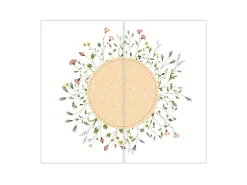 Banjado Herde|Kochfelder<Herdabdeckplatte Glas 2 Teilig Je 30x52CM Schneidebrett Herdabdeckung Mit Motiv Hibiskus Kreis
