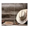 Outlet Banjado Herdabdeckplatte Glas 1 Teilig 60x52CM Schneidebrett Herdabdeckung Mit Motiv Florale Tapete