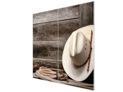 Outlet Banjado Herdabdeckplatte Glas 1 Teilig 60x52CM Schneidebrett Herdabdeckung Mit Motiv Florale Tapete