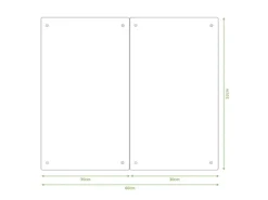 Sale Herdabdeckplatte Glas 2 Teilig Je 30x52CM Schneidebrett Herdabdeckung Mit Motiv Rock On Herde|Kochfelder