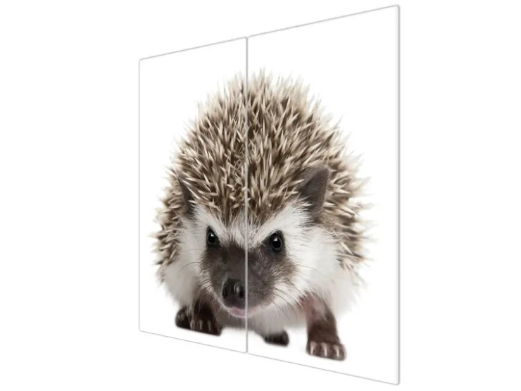 Banjado Herde|Kochfelder<Herdabdeckplatte Glas 2 Teilig Je 30x52CM Schneidebrett Herdabdeckung Mit Motiv Igel