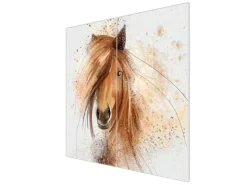 Banjado Herde|Kochfelder<Herdabdeckplatte Glas 2 Teilig Je 30x52CM Schneidebrett Herdabdeckung Mit Motiv Magic Horse