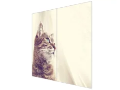 Outlet Banjado Herdabdeckplatte Glas 2 Teilig Je 30x52CM Schneidebrett Herdabdeckung Mit Motiv Neun Keinenasen
