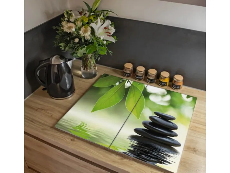 Online Herdabdeckplatte Glas 2 Teilig Je 30x52CM Schneidebrett Herdabdeckung Mit Motiv Historische Weltkarte Herde|Kochfelder