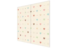 Banjado Herde|Kochfelder<Herdabdeckplatte Glas 2 Teilig Je 30x52CM Schneidebrett Herdabdeckung Mit Motiv Herzen Bunt