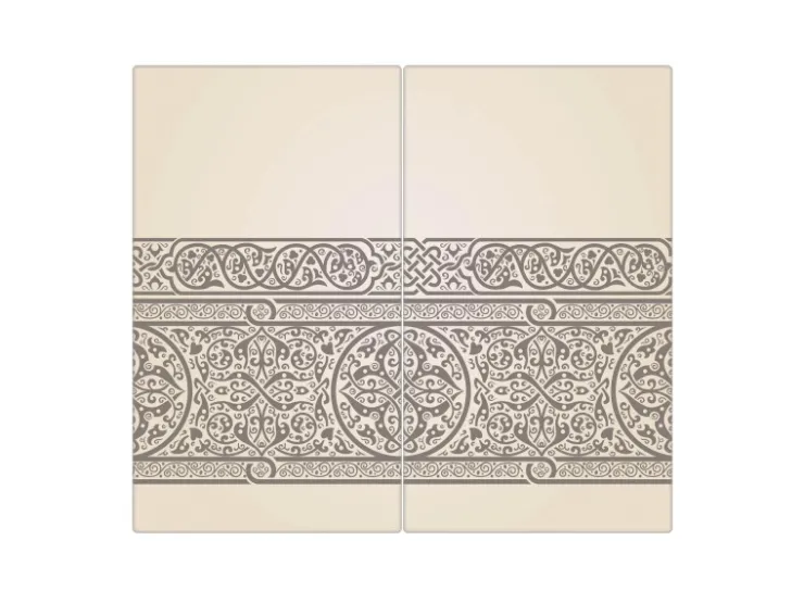 Banjado Herde|Kochfelder<Herdabdeckplatte Glas 2 Teilig Je 30x52CM Schneidebrett Herdabdeckung Mit Motiv Keltischer Knoten