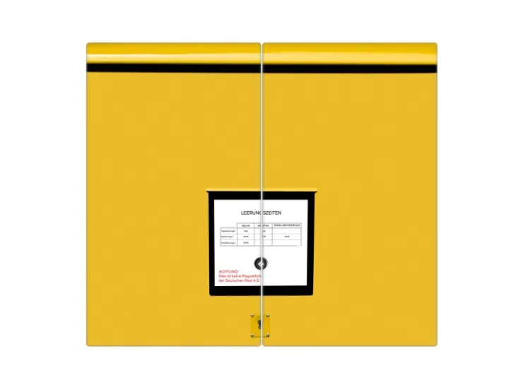 Banjado Herde|Kochfelder<Herdabdeckplatte Glas 2 Teilig Je 30x52CM Schneidebrett Herdabdeckung Mit Motiv Briefkasten Gelb