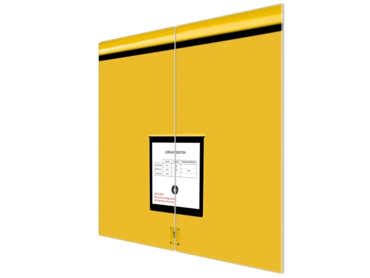Banjado Herde|Kochfelder<Herdabdeckplatte Glas 2 Teilig Je 30x52CM Schneidebrett Herdabdeckung Mit Motiv Briefkasten Gelb