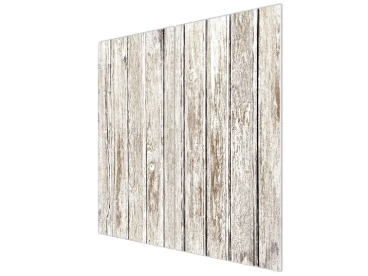 Banjado Herde<Herdabdeckplatte Glas 2 Teilig Je 30x52CM Schneidebrett Herdabdeckung Mit Motiv Weißes Holz