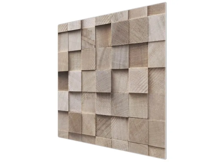 Best Banjado Herdabdeckplatte Glas 1 Teilig 60x52CM Schneidebrett Herdabdeckung Mit Motiv Bauklötze Relief