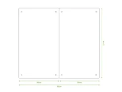 Online Herdabdeckplatte Glas 2 Teilig Je 30x52CM Schneidebrett Herdabdeckung Mit Motiv Bank Am See Herde|Kochfelder