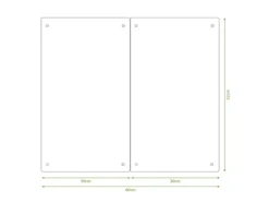 Sale Herdabdeckplatte Glas 2 Teilig Je 30x52CM Schneidebrett Herdabdeckung Mit Motiv Tau Auf Zweigen Herde|Kochfelder
