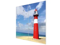 Outlet Banjado Herdabdeckplatte Glas 2 Teilig Je 30x52CM Schneidebrett Herdabdeckung Mit Motiv Fröhliche Tiere