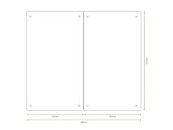 Banjado Herde|Kochfelder<Herdabdeckplatte Glas 2 Teilig Je 30x52CM Schneidebrett Herdabdeckung Mit Motiv Blaue Schmetterlinge
