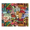 Banjado Herdabdeckungen|Kochfelder<Herdabdeckplatte Glas 1 Teilig 60x52CM Schneidebrett Herdabdeckung Mit Motiv Funky Town