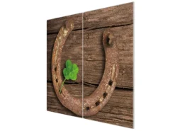 Banjado Herdabdeckungen<Herdabdeckplatte Glas 2 Teilig Je 30x52CM Schneidebrett Herdabdeckung Mit Motiv Doppeltes Glück