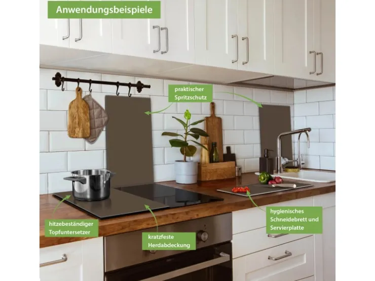 Sale Herdabdeckplatte Glas 1 Teilig 60x52CM Schneidebrett Herdabdeckung Mit Motiv Westie Herdabdeckungen|Kochfelder