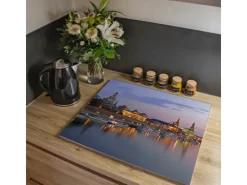 Sale Herdabdeckplatte Glas 1 Teilig 60x52CM Schneidebrett Herdabdeckung Mit Motiv Westie Herdabdeckungen|Kochfelder