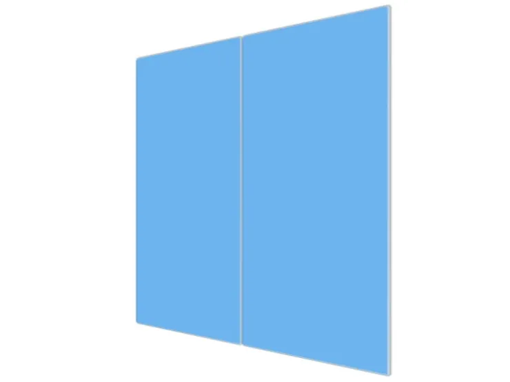 Banjado Herdabdeckungen|Herde<Herdabdeckplatte Glas 2 Teilig Je 30x52CM Schneidebrett Herdabdeckung Mit Motiv Pastellblau
