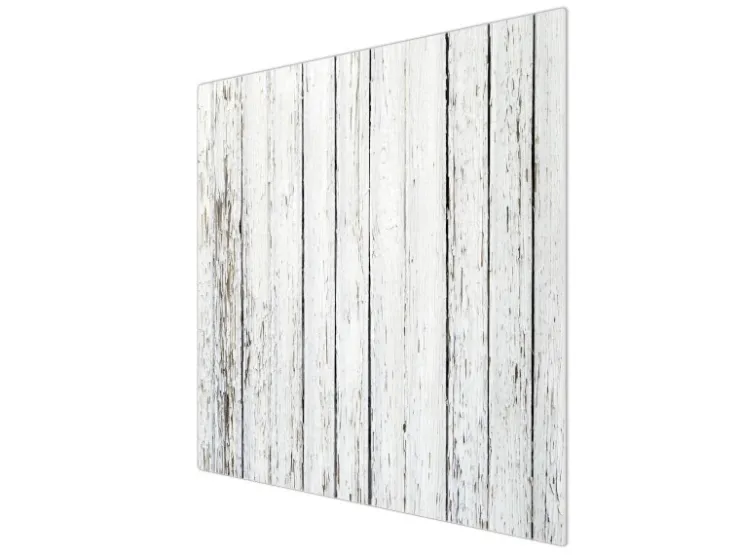 Banjado Herdabdeckungen|Herde<Herdabdeckplatte Glas 1 Teilig 60x52CM Schneidebrett Herdabdeckung Mit Motiv Weißer Bretterzaun
