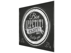 Banjado Herdabdeckungen|Herde<Herdabdeckplatte Glas 1 Teilig 60x52CM Schneidebrett Herdabdeckung Mit Motiv Bon Appetit