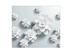 Banjado Herdabdeckungen|Schneidebretter<Herdabdeckplatte Glas 1 Teilig 60x52CM Schneidebrett Herdabdeckung Mit Motiv Papier Lotus