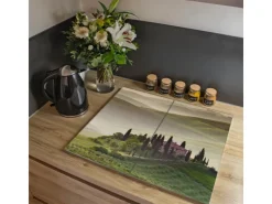 Sale Herdabdeckplatte Glas 2 Teilig Je 30x52CM Schneidebrett Herdabdeckung Mit Motiv Steine & Relax 6 Schneidebretter|Herdabdeckungen