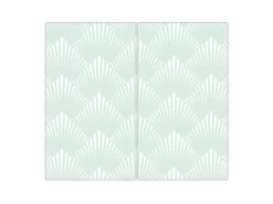 Online Herdabdeckplatte Glas 1 Teilig 60x52CM Schneidebrett Herdabdeckung Mit Motiv Muster Getupft Blau Schneidebretter|Herdabdeckungen